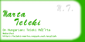 marta teleki business card
